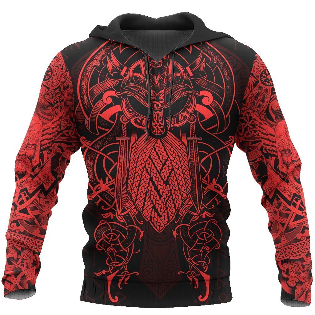 Vikings - The Raven Red of Odin Tattoo - Amaze Style™-Apparel