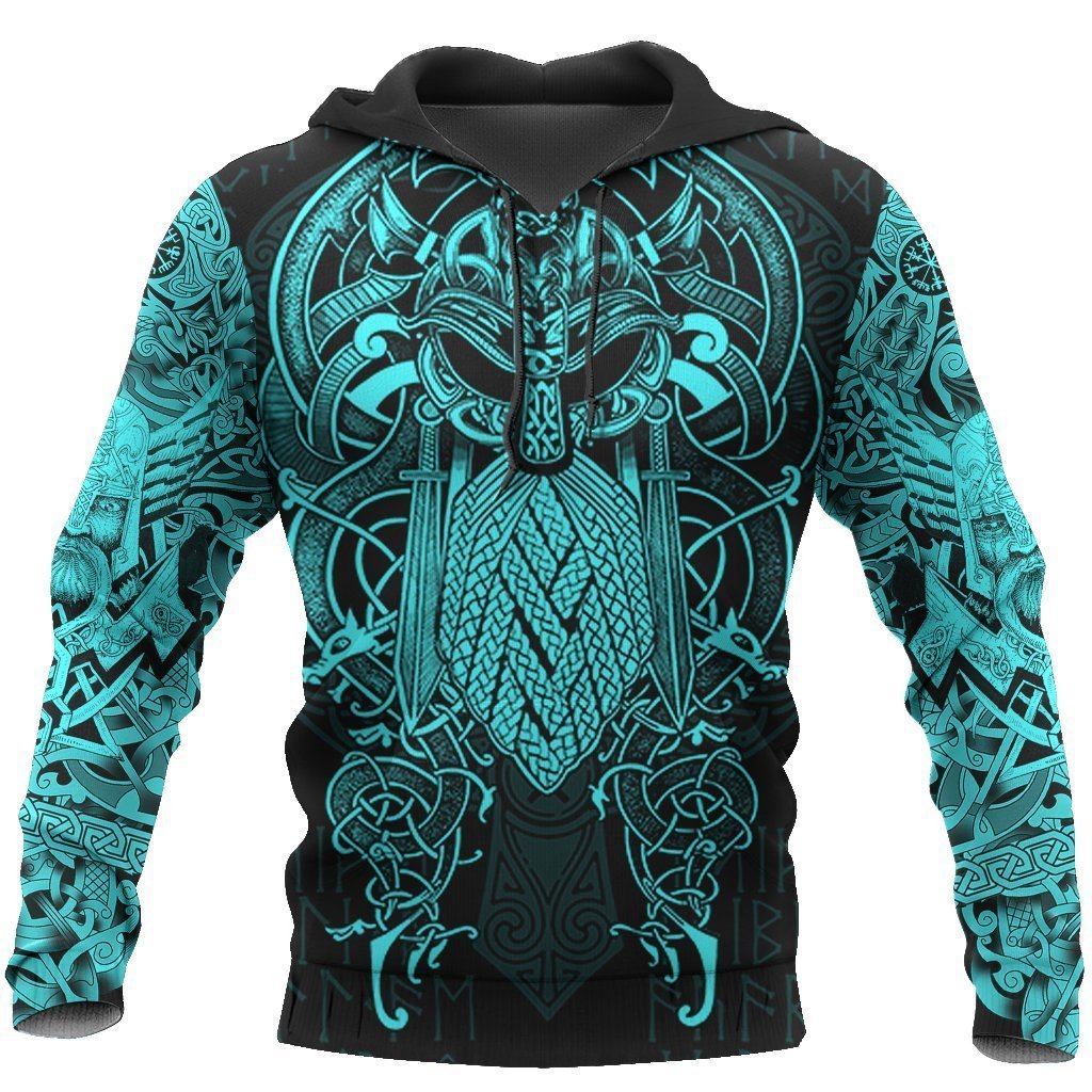 Vikings - The Raven Blue of Odin Tattoo - Amaze Style™-Apparel