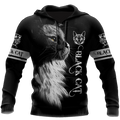 Love Black Cat Tattoo black 3D all over shirts for men and women