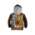 DINOSAUR T-REX 3D ALL OVER PRINTED SHIRTS MP898-Apparel-MP-Kids Hoodie-S-Vibe Cosy™