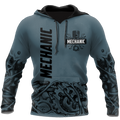 Mechanic 3D All Over Printed Hoodie For Men and Women TN