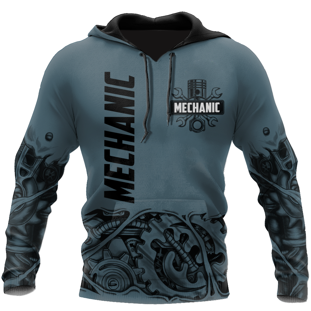 Mechanic 3D All Over Printed Hoodie For Men and Women TN