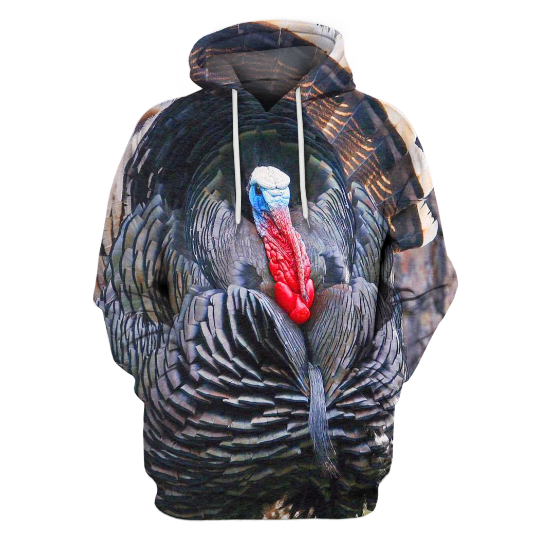 3D All Over Print Turkey Hoodie-Apparel-6teenth World-Hoodie-S-Vibe Cosy™