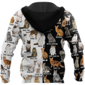 Love Cat Breeds World premium hoodie sweatshirt