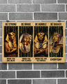 Pharaoh Ancient Egypt Be Strong Brave Humble Badass Poster Horizontal HC