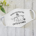 Cute Cat and Yarn Crotchet Sewing Face Mask DL