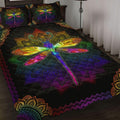 Dragonfly Colorful Mandala Quilt Bedding Set MP110401