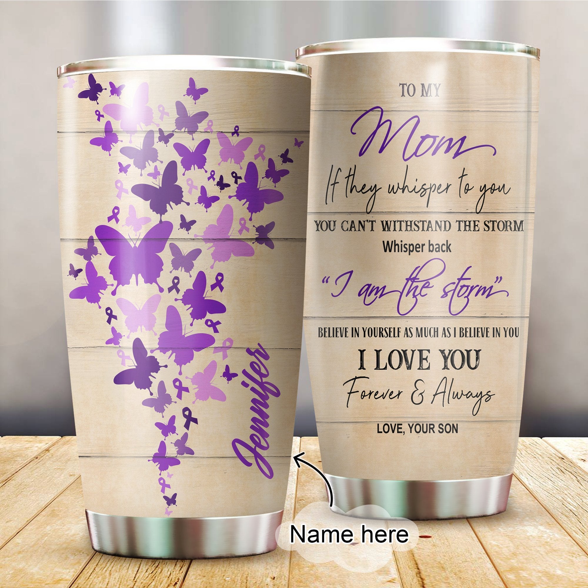 To My Mom Personalized Stainless Steel Tumbler 20 Oz NM10042001S-Tumbler-NM-Vibe Cosy™