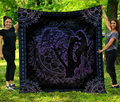 Premium All Over Printed Purple Mandala Arborist Logger Lumberjack Quilt MEI