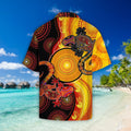 Aboriginal Australia Indigenous Lizards and the Sun Beach Shirt