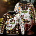 Edible mushroom hunting world 3d print shirts