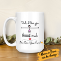 Best Gift For Dad Custom Name White Mug I Love You This Much