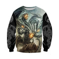 3D Tattoo and Dungeon Dragon Hoodie T Shirt For Men and Women NM050938-Apparel-NM-Sweatshirts-S-Vibe Cosy™