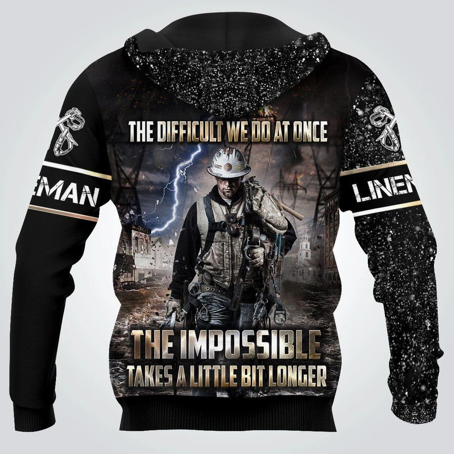 Electrician & Lineman Hoodie T Shirt Sweatshirt For Men and Women NM220309-Apparel-NM-Hoodie-S-Vibe Cosy™