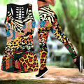 African Traditional Pattern 3D Over Printed Legging & Tank top