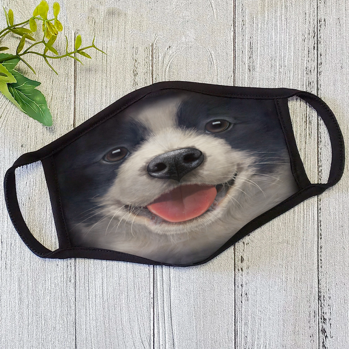 Border Collie Dog Funny Mask Polyblend - Aldult Face Mask DL