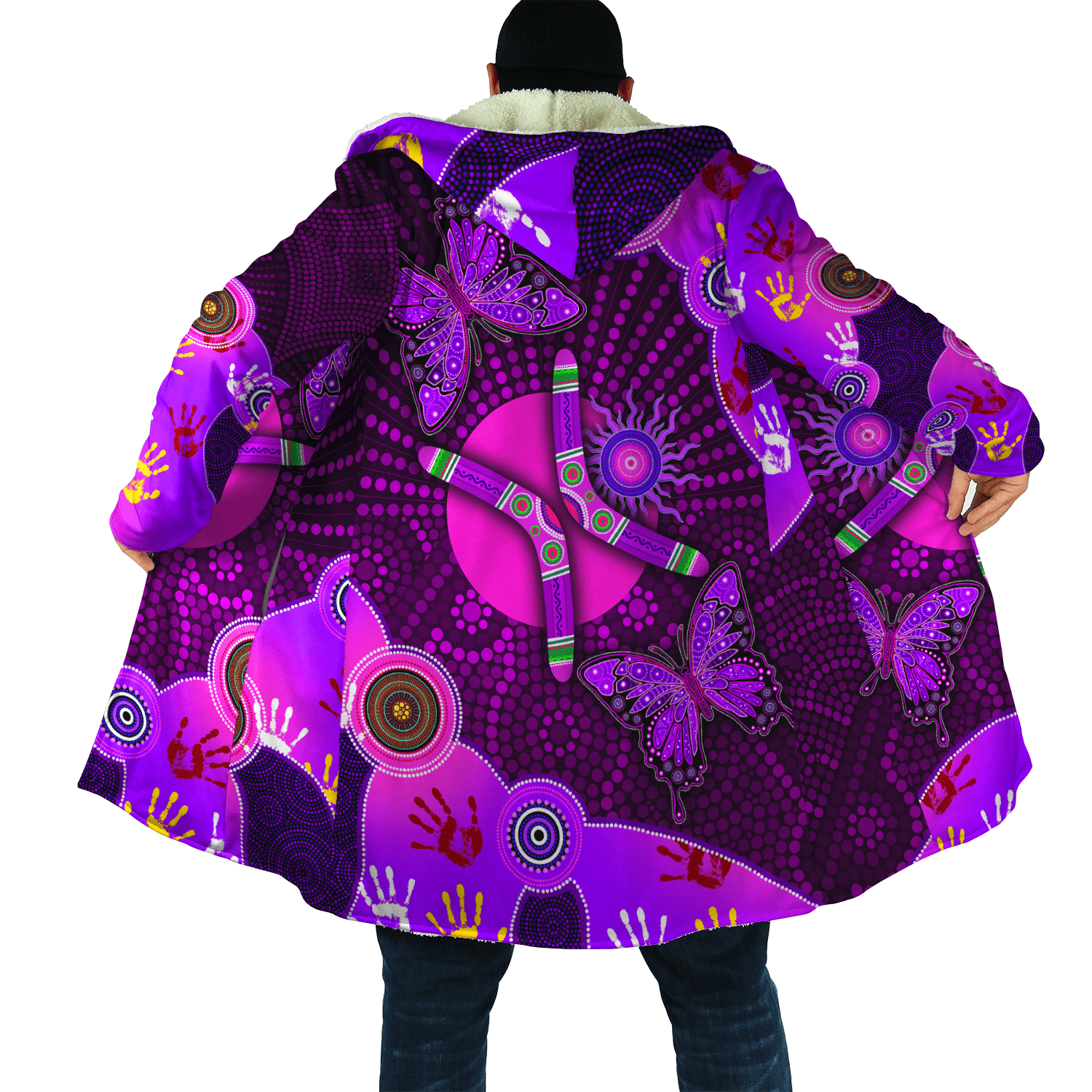 Aboriginal Naidoc Week 2021 Purple Butterflies Cloak