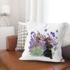 Home Decor Canvas Throw Pillow Purple Pillow Labrador And Flowers