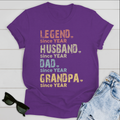 Legend, Husband, Dad, Grandpa Since Year Standard T-shirt