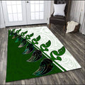 New Zealand Aotearoa Koru Fern Kiwi Rug ML