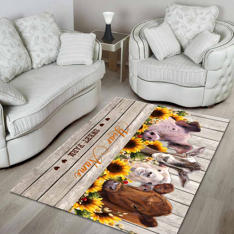 Happy Farm - Persionalized Name 3D Rug