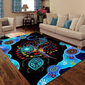 Aboriginal Naidoc Week 2021 Blue Turtle Lizard 3D print Rug TR13032105