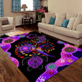 Aboriginal Naidoc Week 2021 Purple Turtle Lizard 3D print Rug