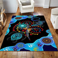 Aboriginal Naidoc Week 2021 Blue Turtle Lizard 3D print Rug TR13032105