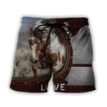 Love Beautiful Horse 3D All Over Printed Shirts For Men And Women TR2505203S-Apparel-MP-Shorts-S-Vibe Cosy™