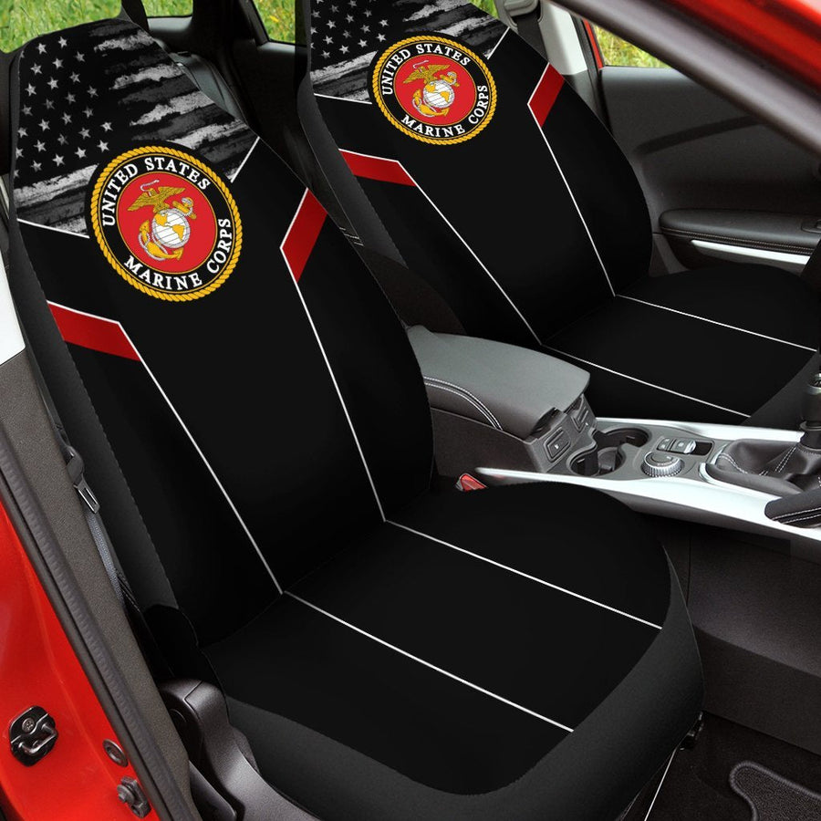 US Marine Corps 3D design print car seat covers Proud Military