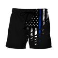 Thin Blue Line apparel US Law Enforcement custom name design 3d print shirts Proud Military