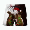 3D All Over Printed Dairy Cow Christmas art Shirts-Apparel-6teenth World-SHORTS-S-Vibe Cosy™