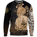 Odin Raven Hoodie Viking Gold Style