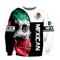 Mexican Skull 3D All Over Printed Unisex Hoodie