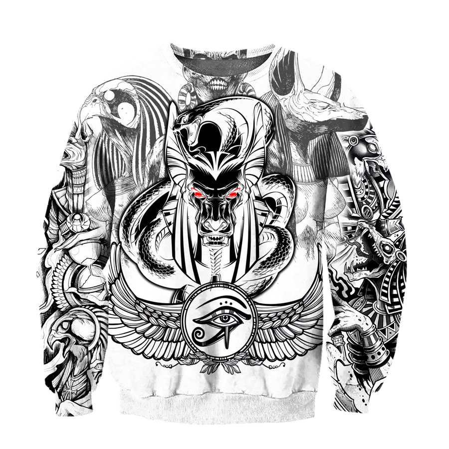 3D Tattoo Ancient Egypt Over Printed Shirt for Men and Women TP