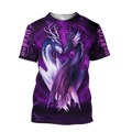 Purple Dragon 3D Hoodie Shirt For Men And Women