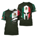 Mexico Coat Of Arm 3D All Over Printed Shirts DQB10142002