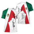 One Nation Under God Mexico Jesus 3D All Over Printed Shirts DQB10092002