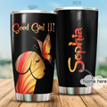 Premium Good Girl Loves Dogs & Butterfly Personalized Stainless Steel Tumbler