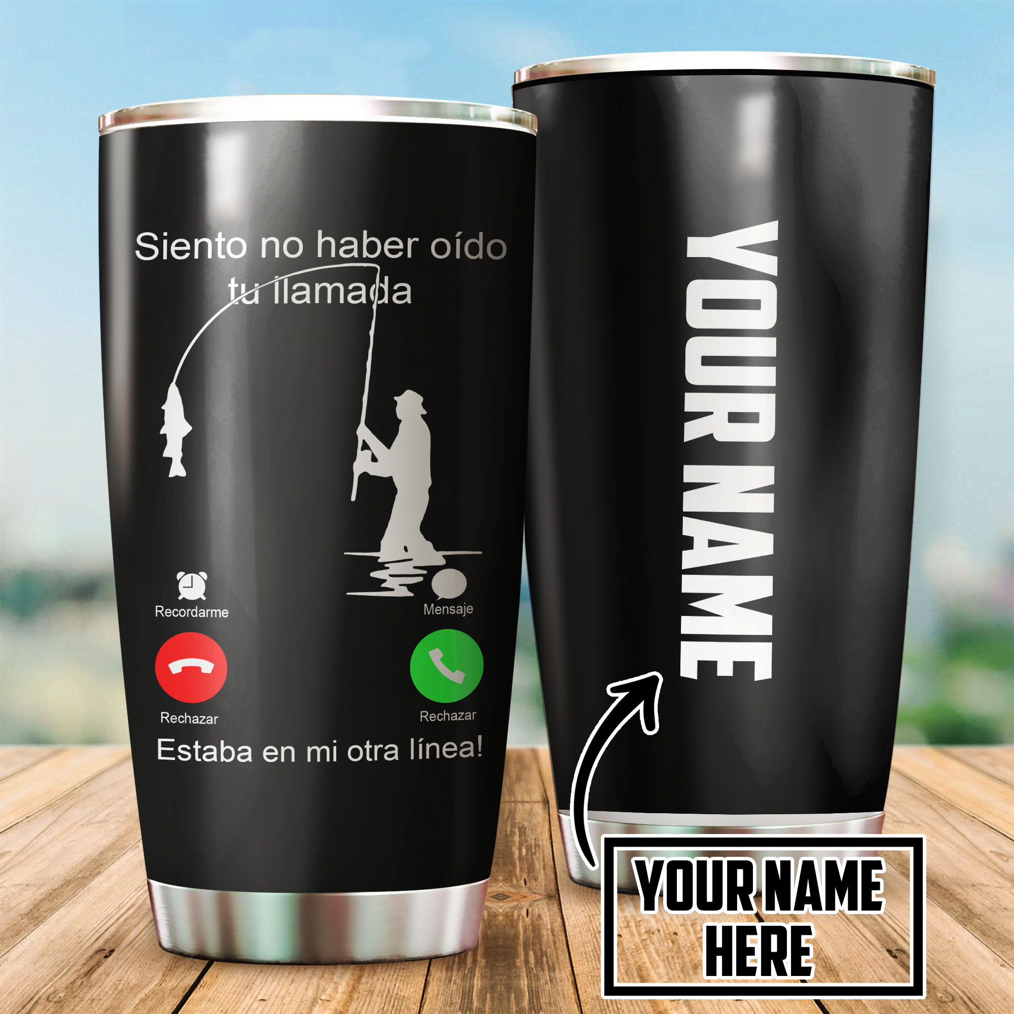 Estaba en mi otra línea custom name Stainless Steel Tumbler 20 Oz