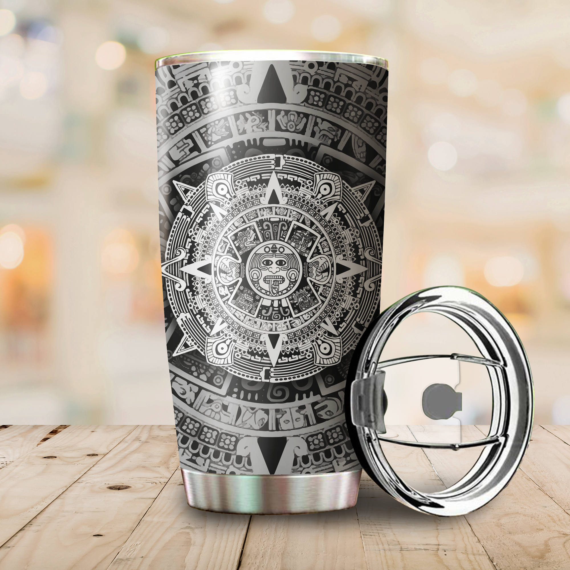 Aztec Mexico Custom Name Stainless Steel Tumbler 20Oz