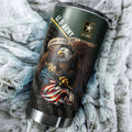 US Veteran Army Green stainless steel tumbler Proud Military