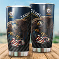 US Veteran Navy stainless steel tumbler