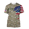 Remembrance The United States Camo Soldier 3D print shirts Proud Military