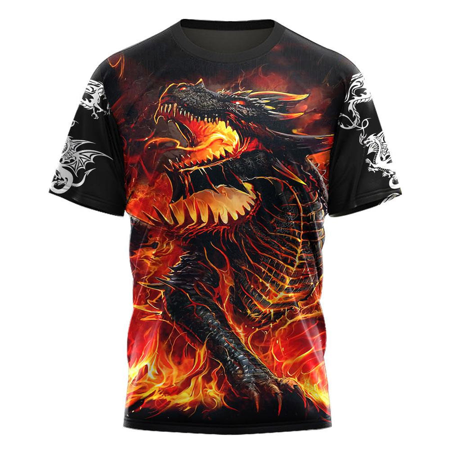 Tmarc Tee Dungeons and Dragons Tattoo 3D All Over Printed Combo T-Shirt + Boardshorts