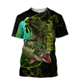 Northern Pike fishing underwater Yinyang camo 3d print shirts