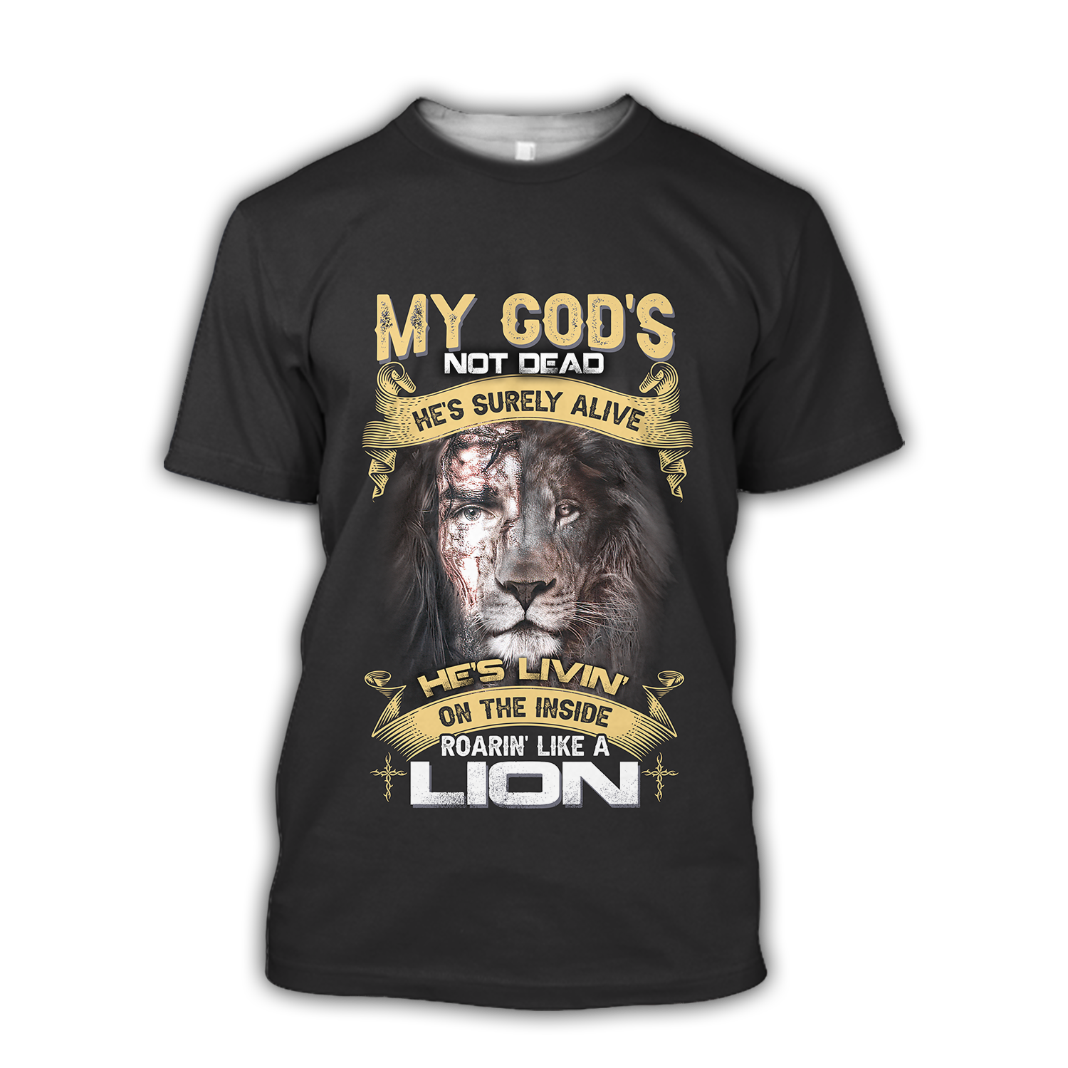 's living on the inside Roarin' like a Lion - T shirt Style for Men Father's Day Gift
