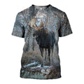 3D All Over Printed Moose Hunting Shirts-Apparel-6teenth World-T-Shirt-S-Vibe Cosy™