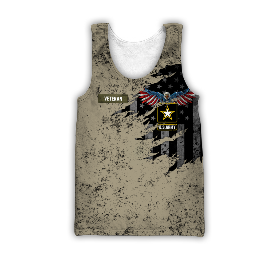 Veteran US Army Eagle in my heart 3D shirts for men and women Proud Military