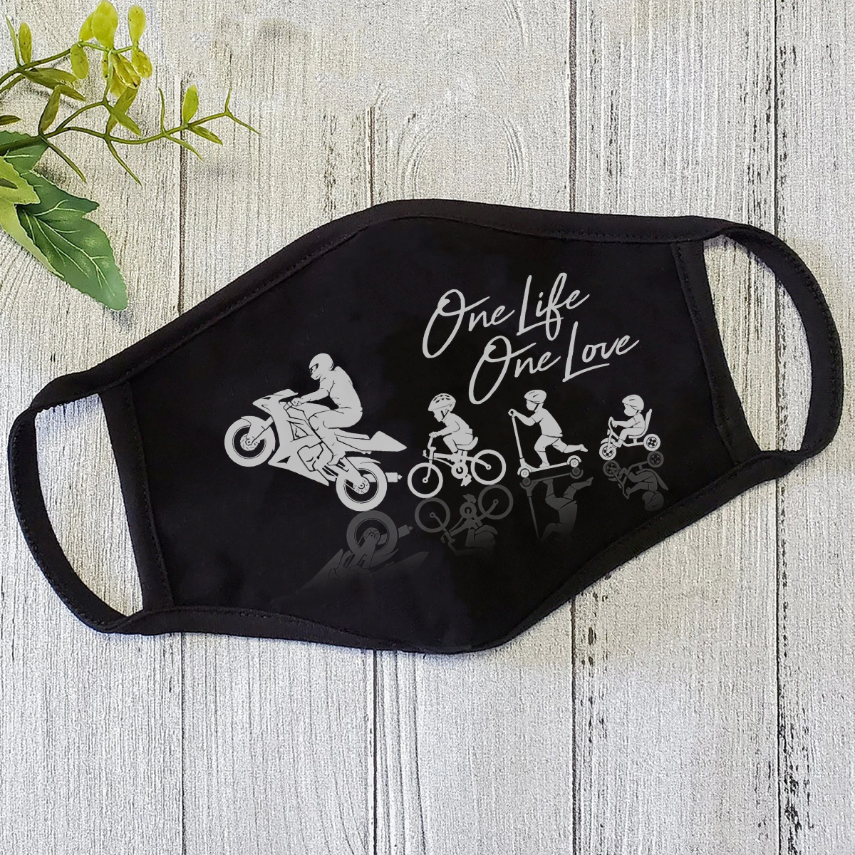 Motorcycle One Live One Love Face Mask ML